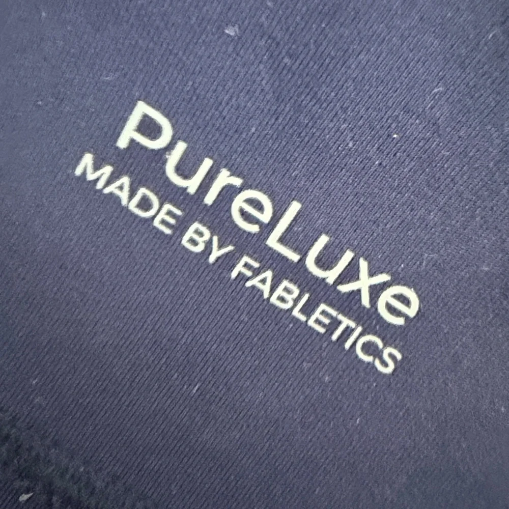 Deep Blue Fabletics Athletic Leggings Pureluxe Side Pockets size Large/XL